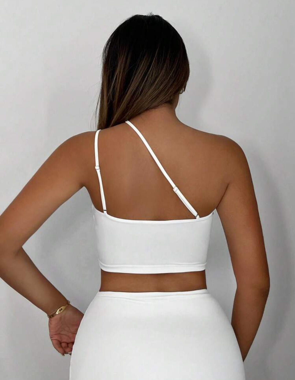 Space white cropped top