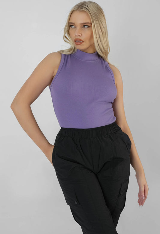 High Neck Rib Bodysuit