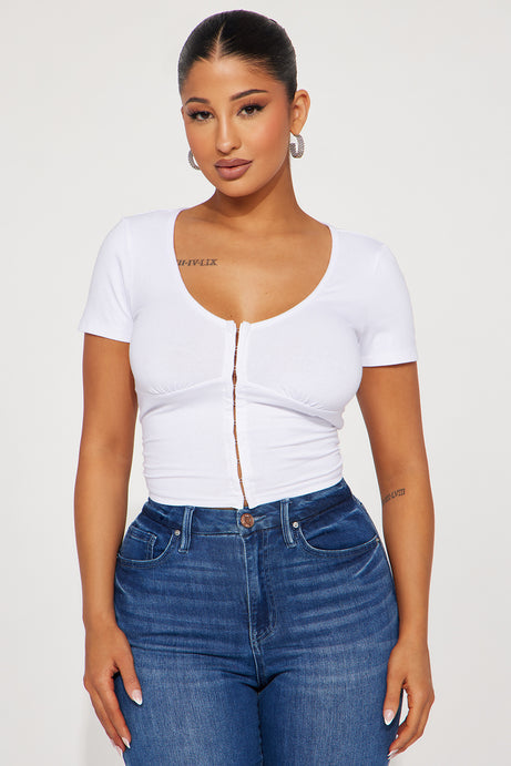 Fashion Nova Rosalie Hook and Eye Top