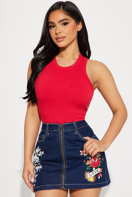Fashion Nova Ariana Ribbed Tee
