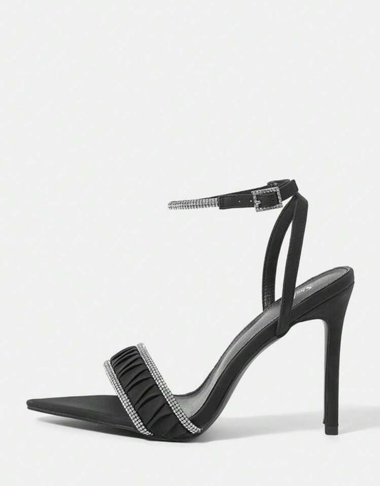 Belle Woman Pointed Toe Heels with Ankle Strap