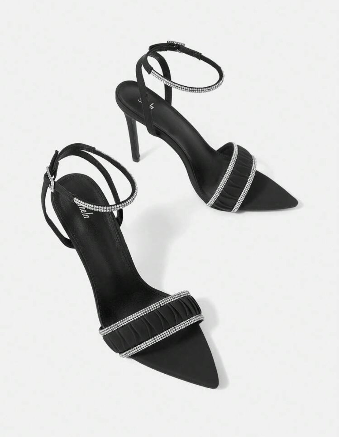 Belle Woman Pointed Toe Heels with Ankle Strap