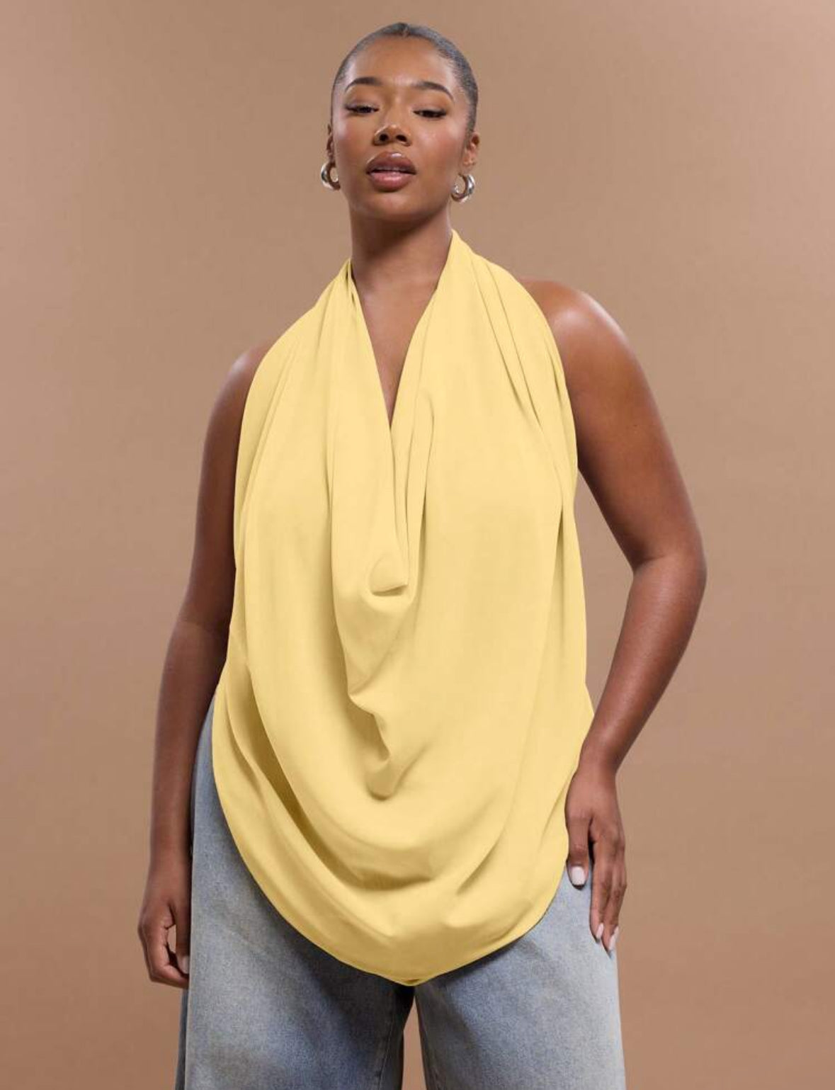 Sexy neckline Open Back Top