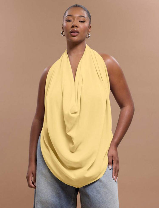 Sexy neckline Open Back Top