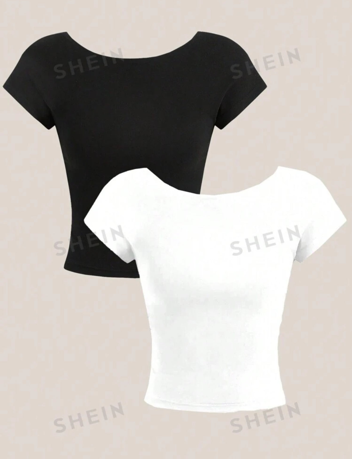 Short Sleeve Backless Top