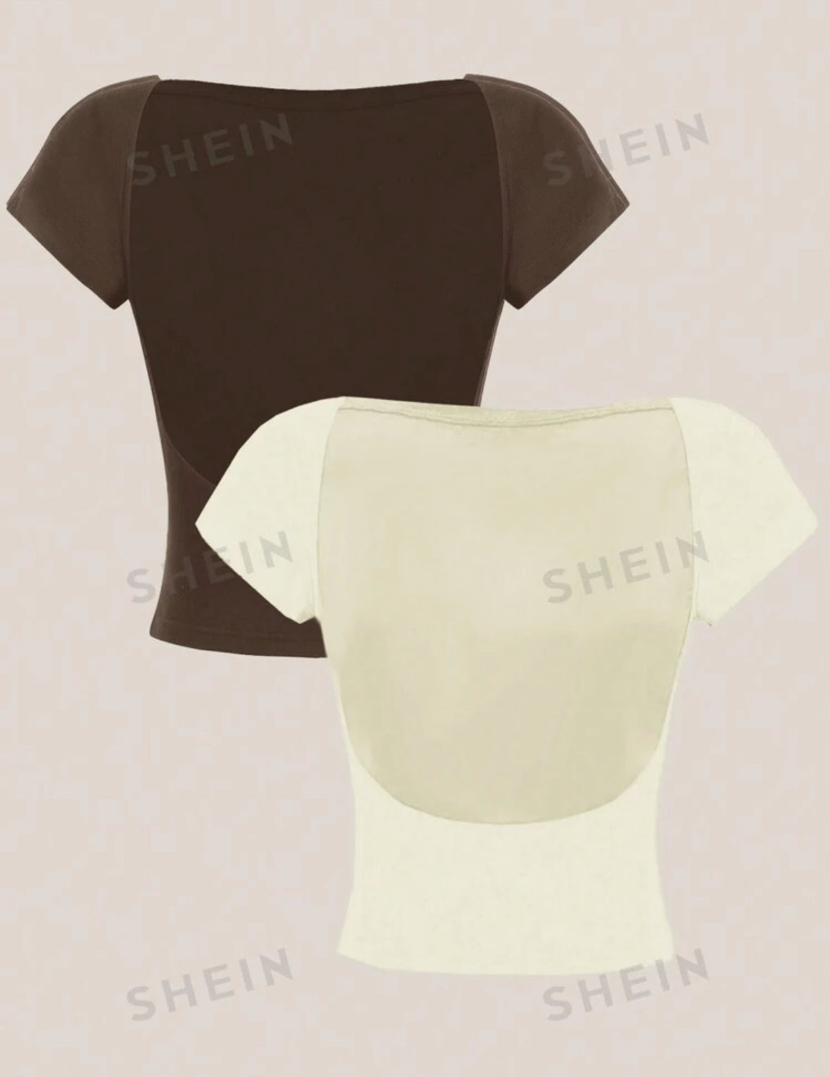 SHEIN Short Sleeve Backless Top