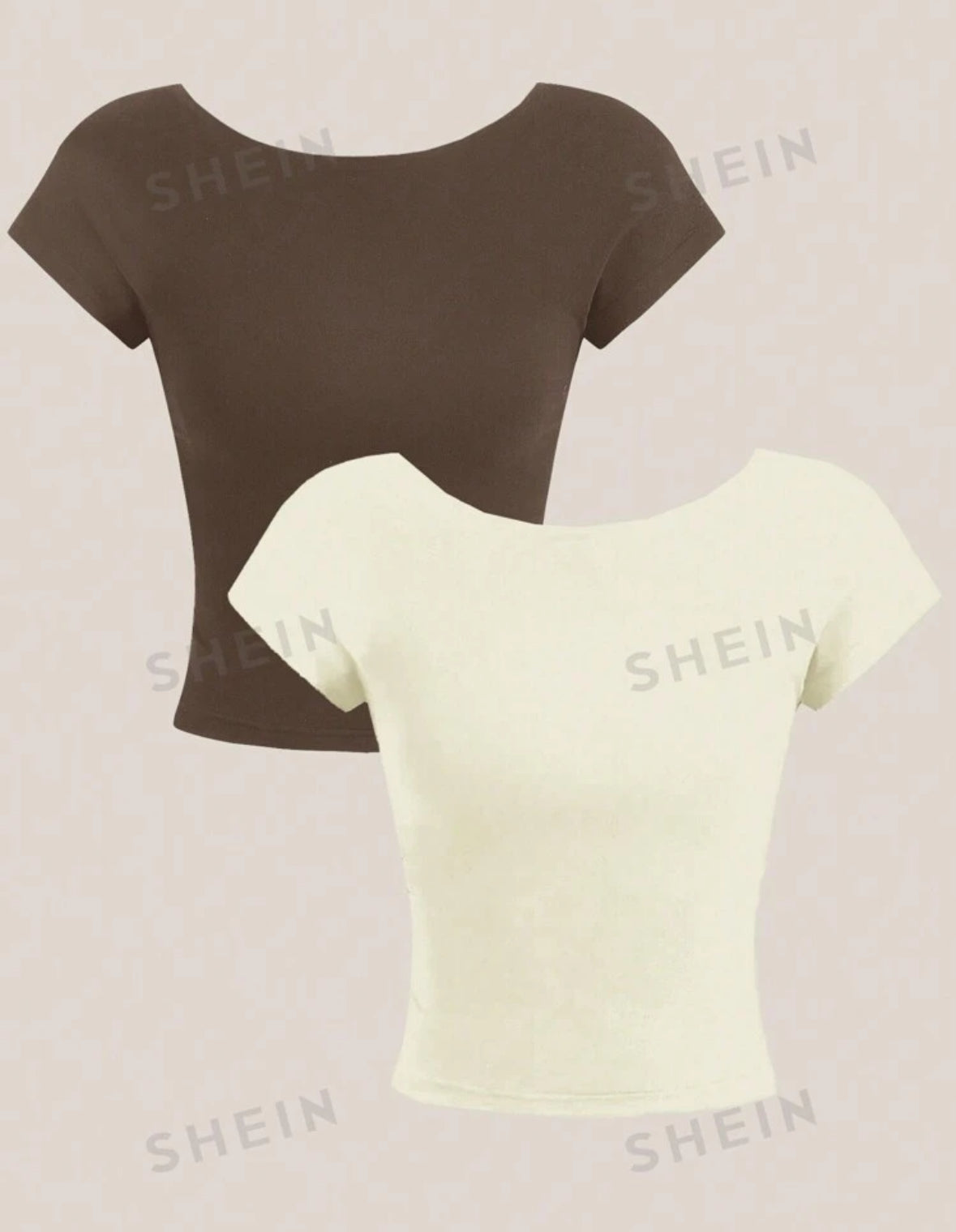 SHEIN Short Sleeve Backless Top